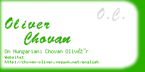 oliver chovan business card